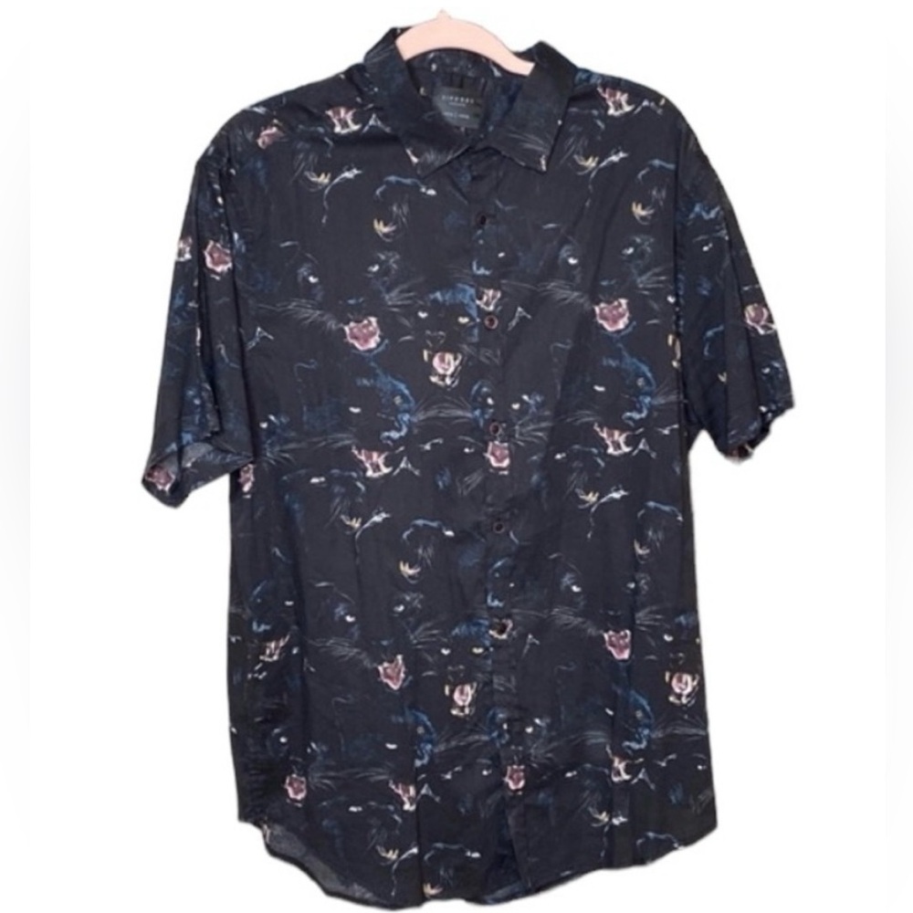 Panther Button Down Short Sleeve Shirt